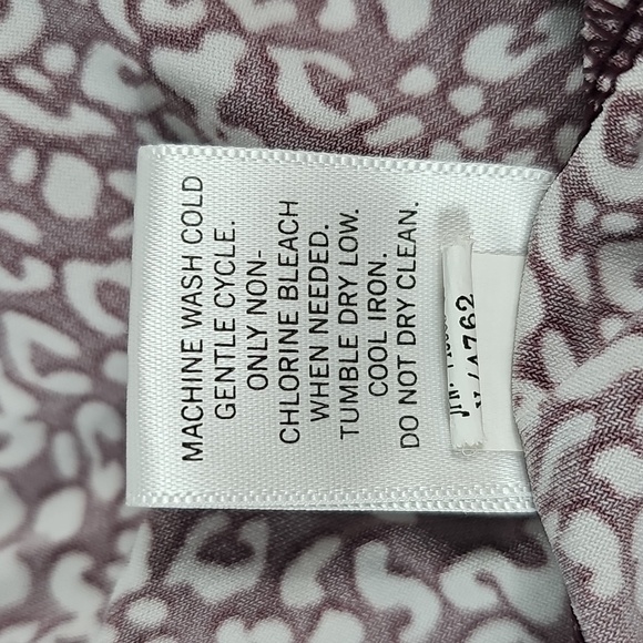 Banana Republic Heritage Animal Print Mini Shift Tank Dress Burgundy White M - Picture 9 of 13